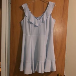Light/baby blue asos ruffle mini dress!!